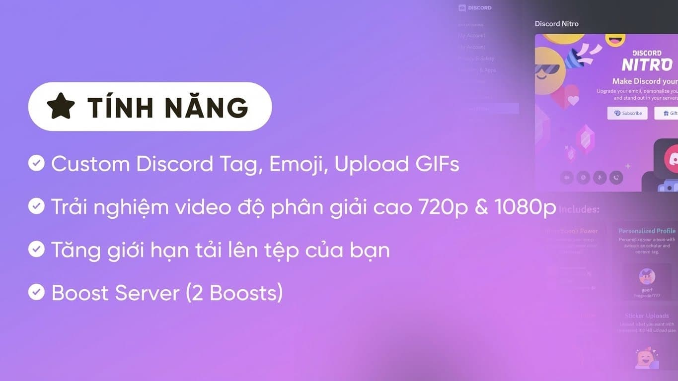Discord Nitro - Gia hạn chính chủ 2