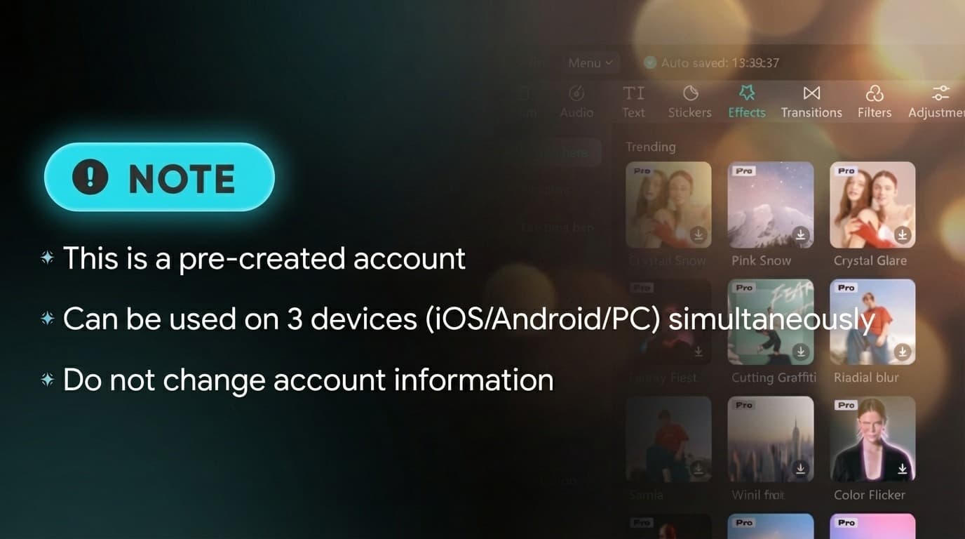 CapCut Pro - Account 3